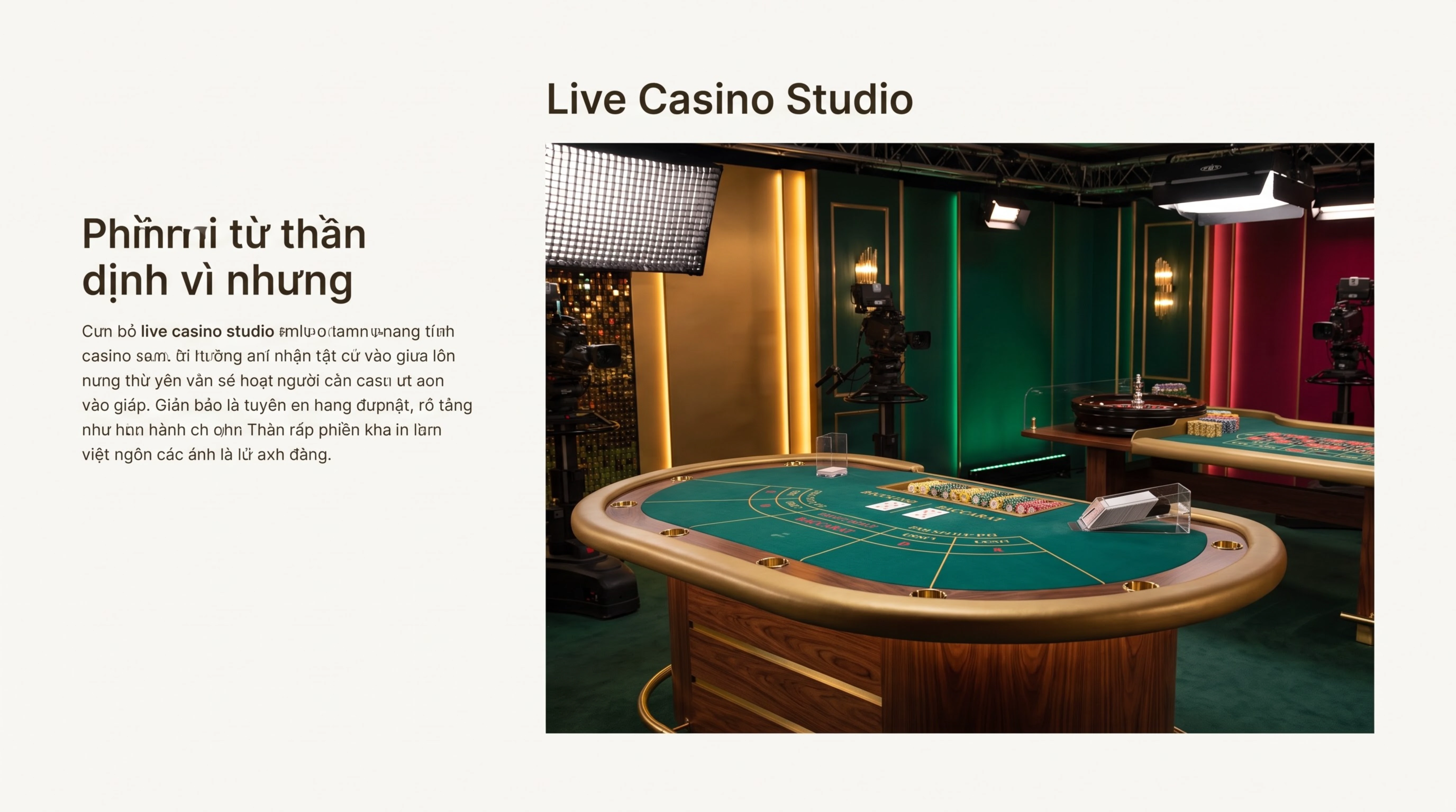 Dealer trong studio casino live